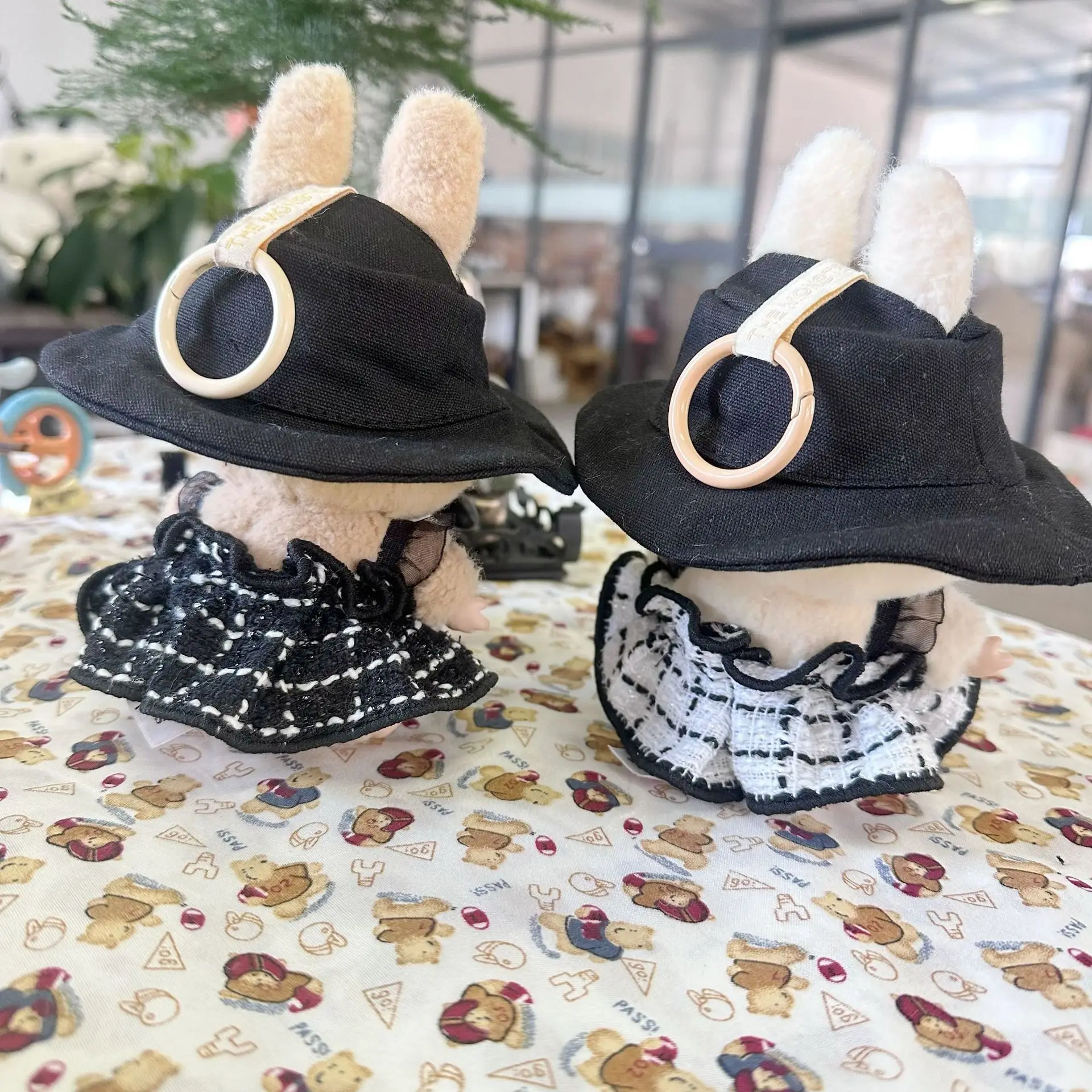 For 17cm labubu/mokoko clothes outfit labubu sitting party