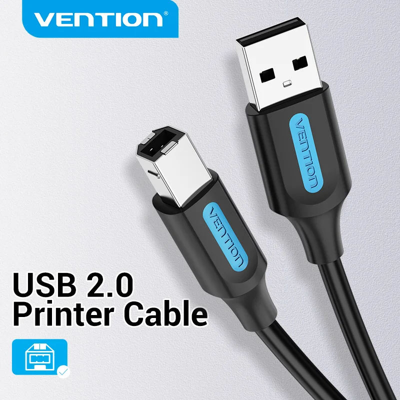 Universal USB 2.0 Type A to Type B Printer & Scanner Data Cable