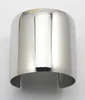Fashion 316L Stainless Steel Cuff Bracelets and Bangles Silver Color Shiny Femininas Wide Big Bangles Hot Sale Bijoux For Women 6