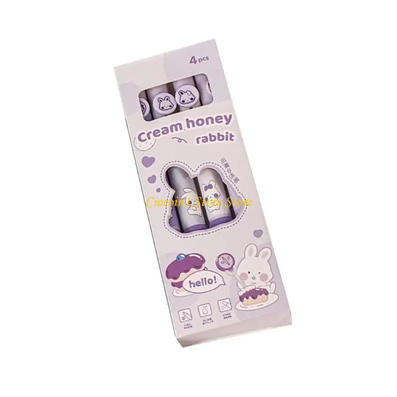 A3PC 4 Pieces Cartoon Einziehbares löschbares Gel Stift Schwarze Tinten 0,5 mm Schnelltrocknen zum Schreiben von Journaling – Detail 10