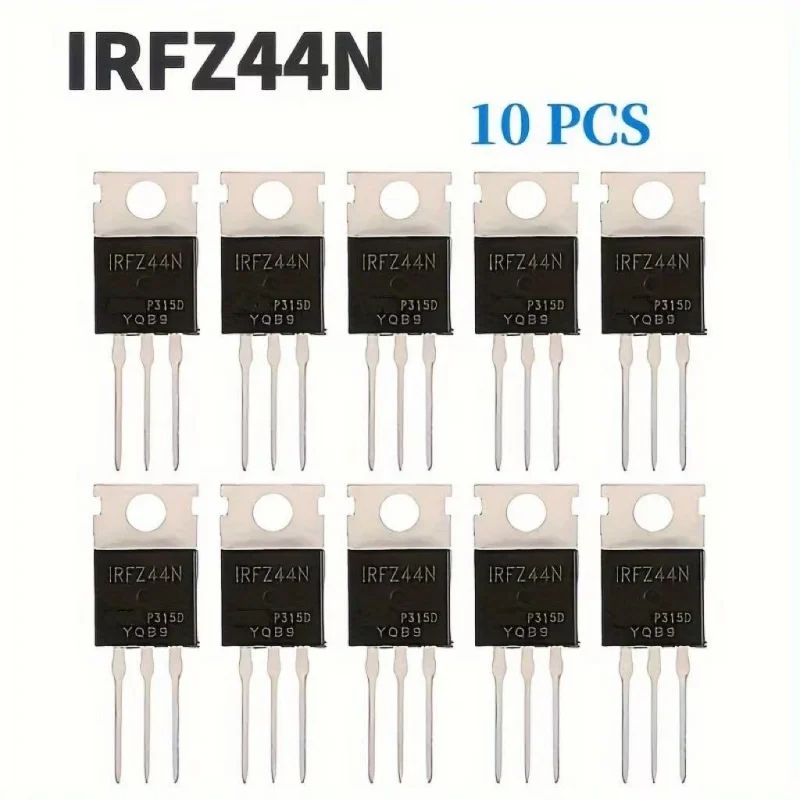10/25pcs IRFZ44N Mosfet TO-220 Transistor Kit mosfet transistor