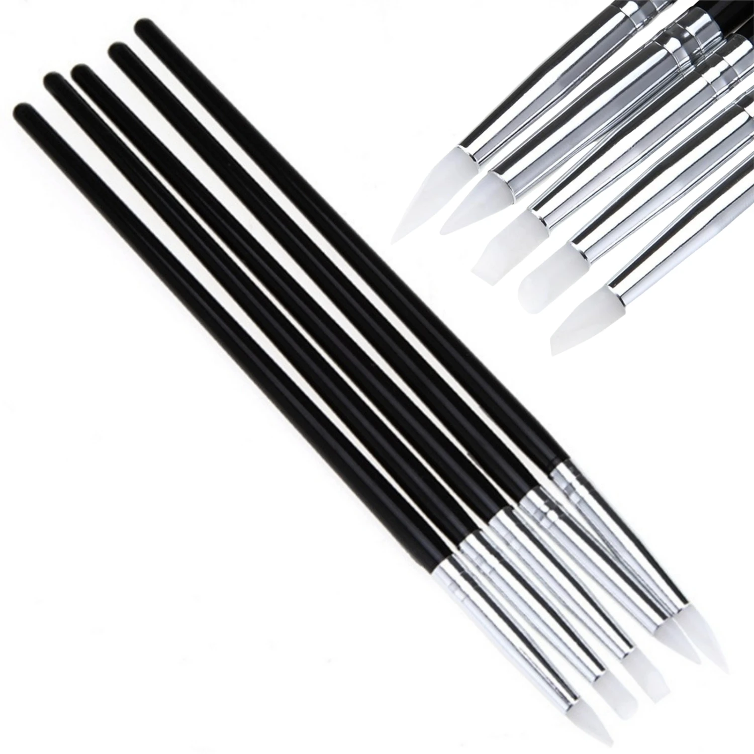 5Pcs Dental Harz Pinsel Stifte Silikon Gestaltung Pinsel Klebstoff Verbund Zement Porzellan Zähne Bleaching Oral Hygiene Werkzeuge – Detail 8
