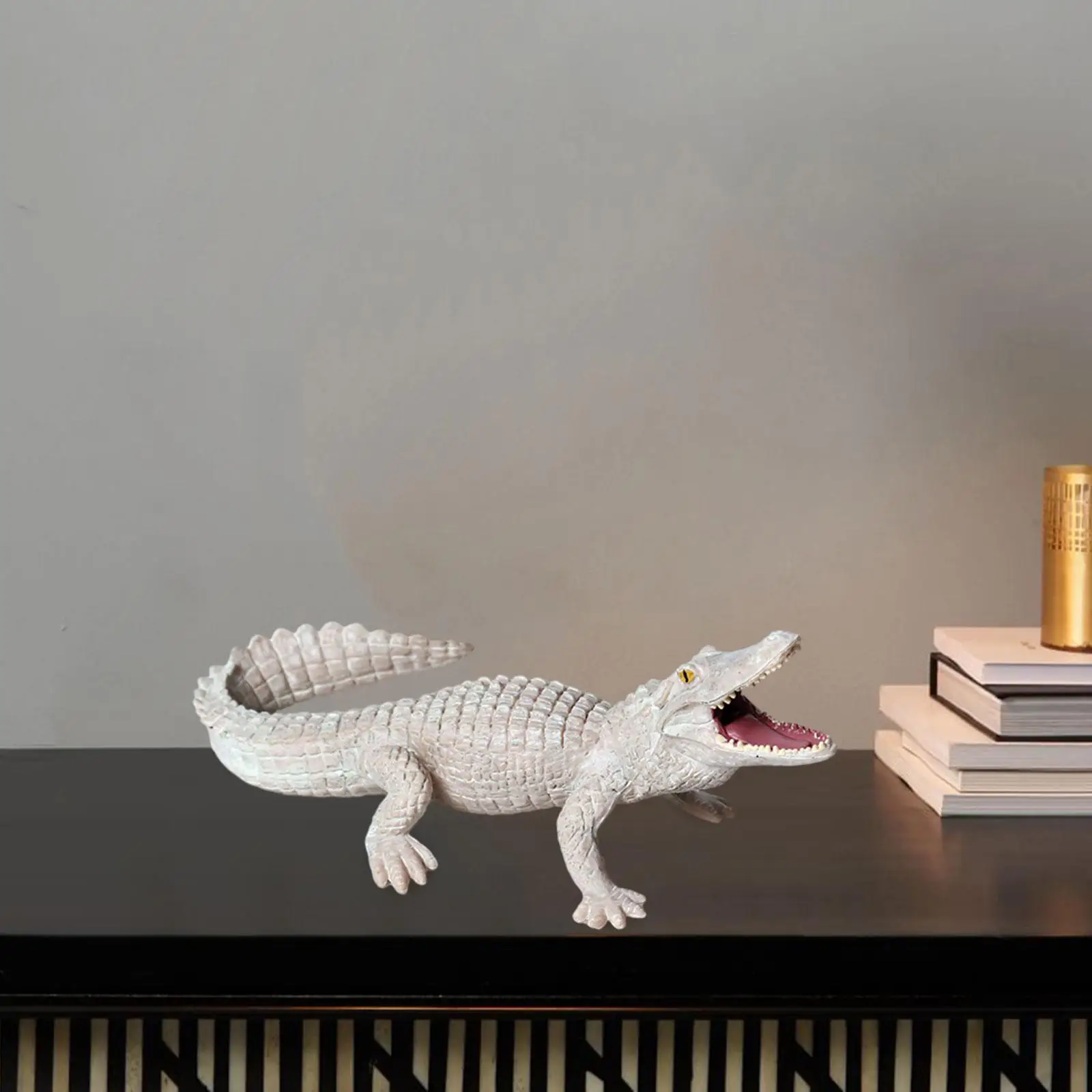 Alligator Model Collection Sculpture Alligator Figurine Tabletop Ornament for Bedroom Bookshelf Desk Shelf Home Decoration