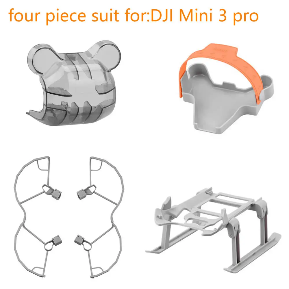 Accessories Kit For DJI Mini 3 Pro Lens Cap propeller guard Foldable Extension Support Legs Holder Landing Gear Mini 3 Combo