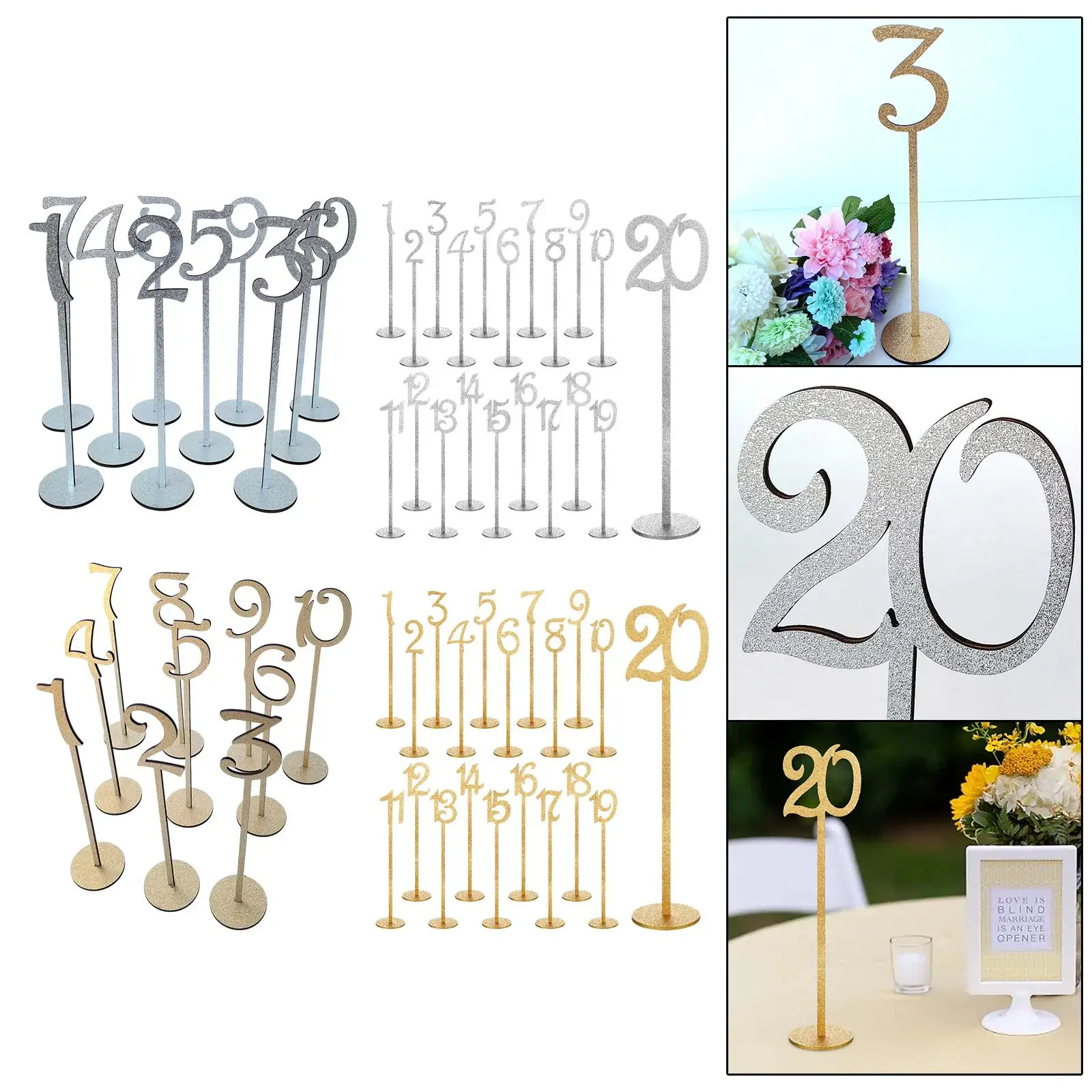 Table Numbers Table Number Holders Place Card Holders Number Cards for Wedding