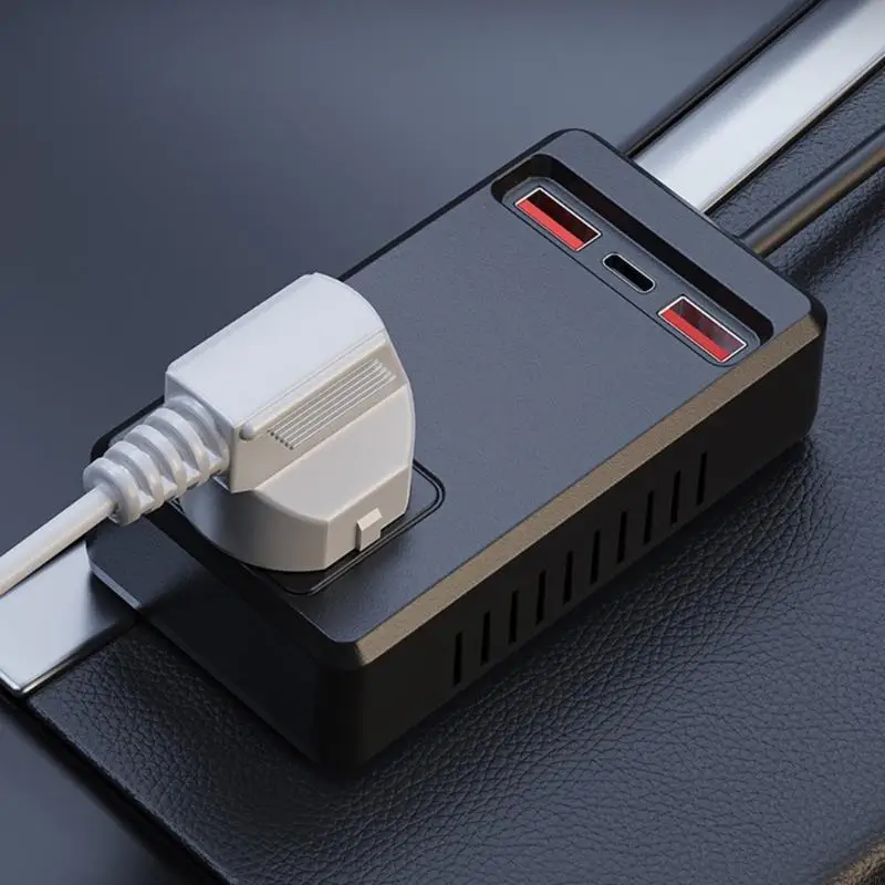 P9JC 12V/24V 휴대용 자동차 전원 어댑터 150W 4 USB 충전기 전자 도로 여행을위한 지능형 온도 제어