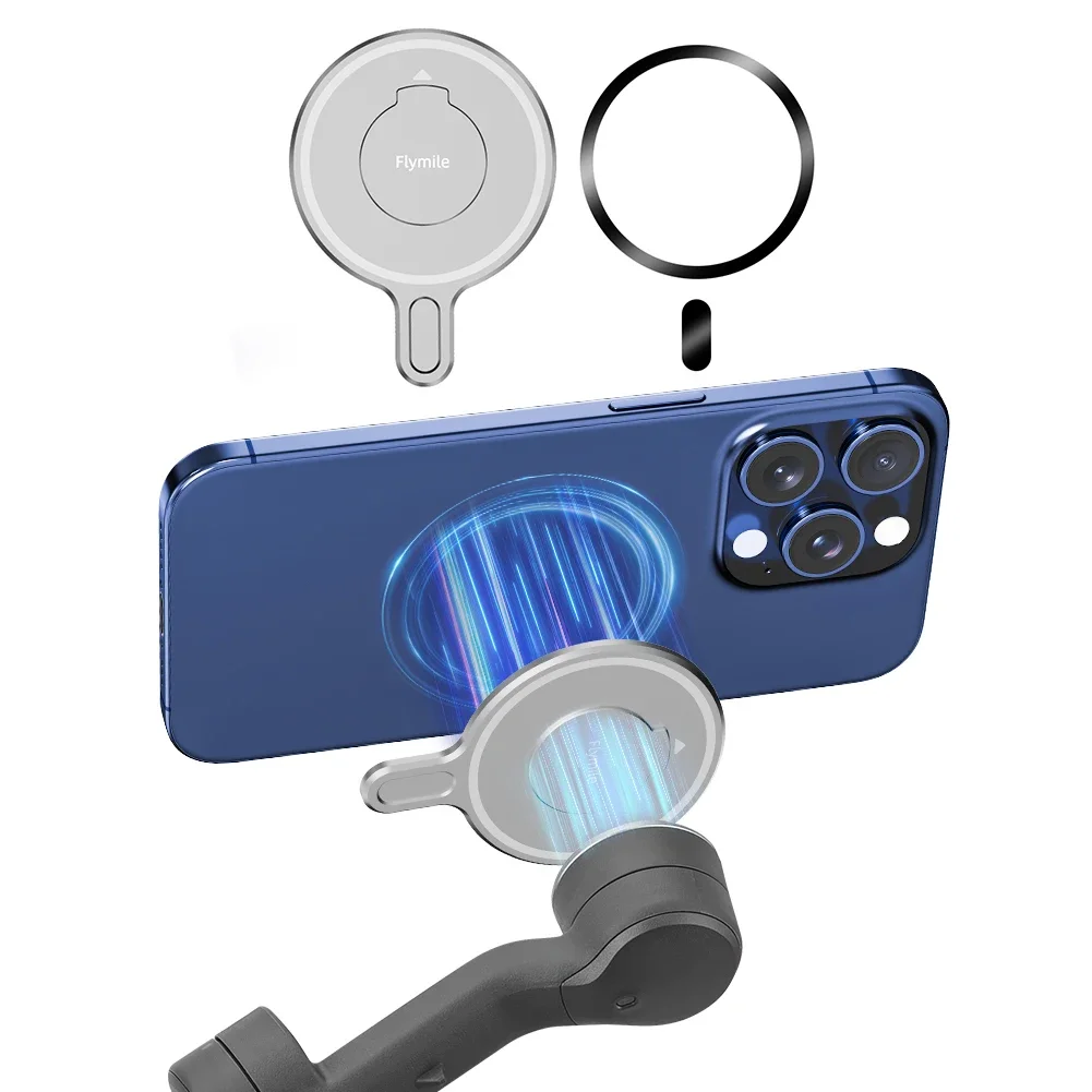 For DJI OSMO Mobile 7P 6 Magnetic Adapter Module Mobile Phone Holder Handheld Stabilizer Quick Release Accessory Magnetic Ring