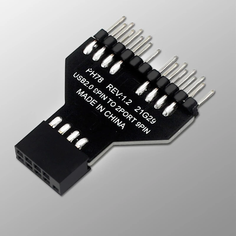 마더 보드 USB2.0 9 핀 9PIN 확장 회로 보드 1-2 확장 분배기 컴퓨터 액세서리 DropShipping