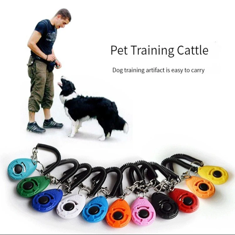 Pet Dog Clicker Training Sound Wristband Key Chain Dog Supplies