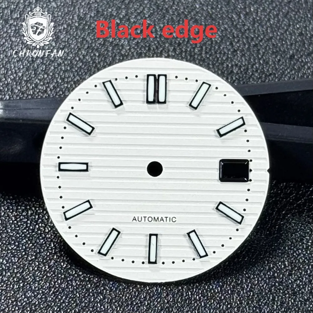Ice-Blue Dial with Green Lume for Automatic Movement Watches, 30.5mm