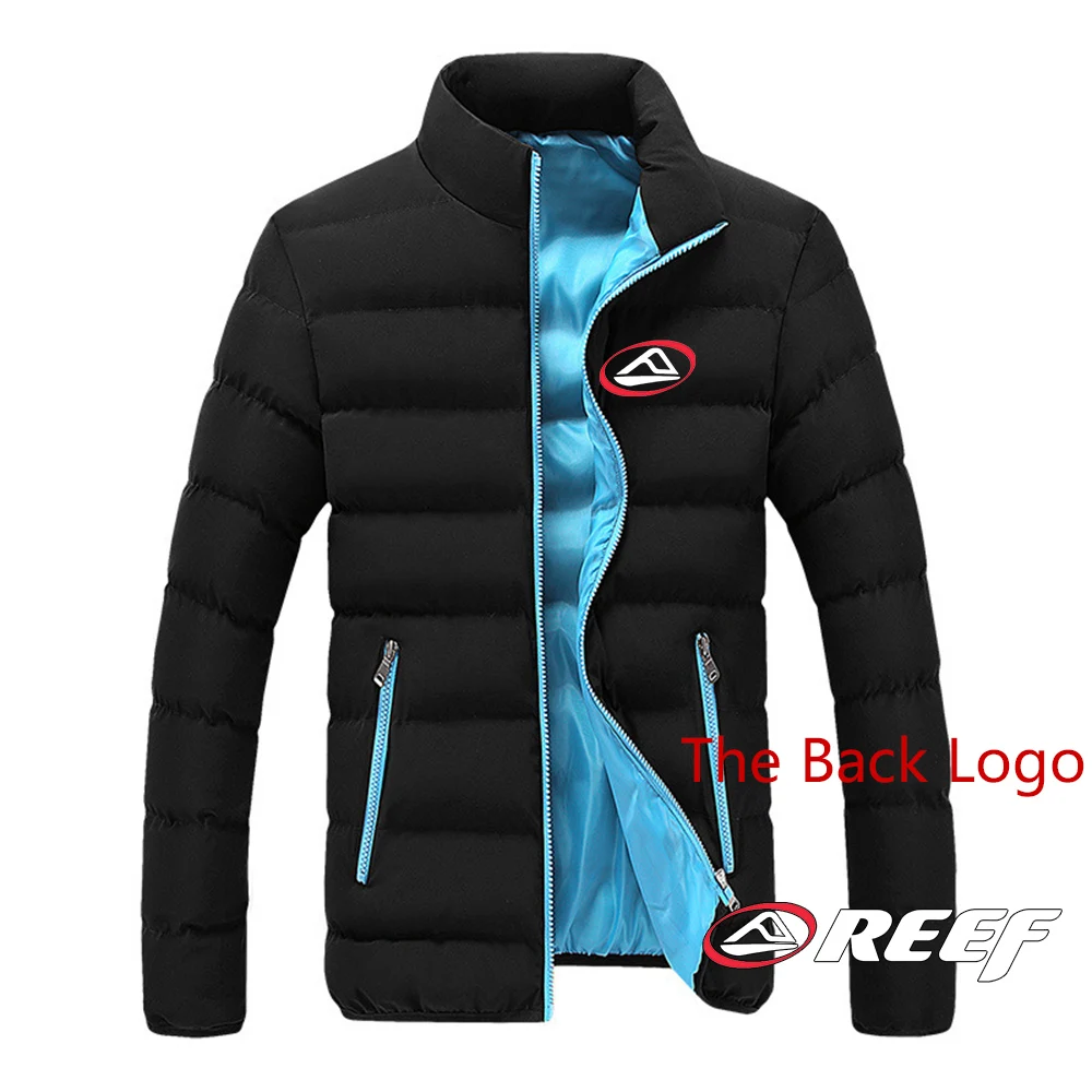 Reef 2023 New Men Autumn and Winter Thicken Warm Leisure Fashion Four-Color Cotton Comfortable Casual Zipper Jacket Coats