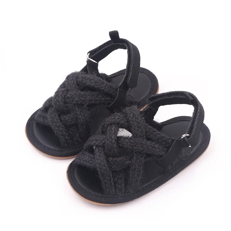 Baby Girls Flower Lace Crib Sandals Cute Summer Soft Sole Flat Princess Shoes Infant Non-Slip First Walkers