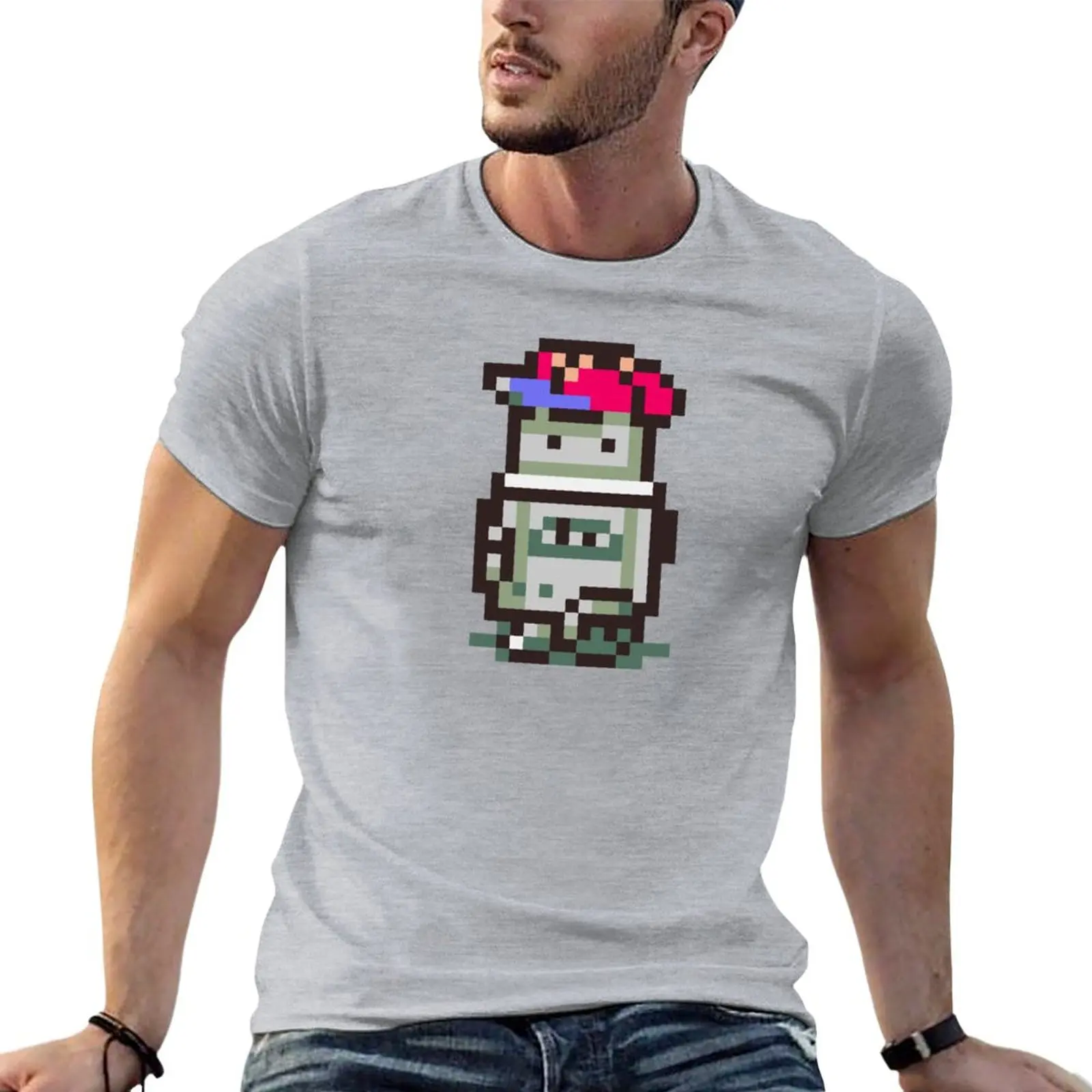 T-Shirt Ness-Bot Sprite Magliette Vintage Da Uomo Magliette Grafiche