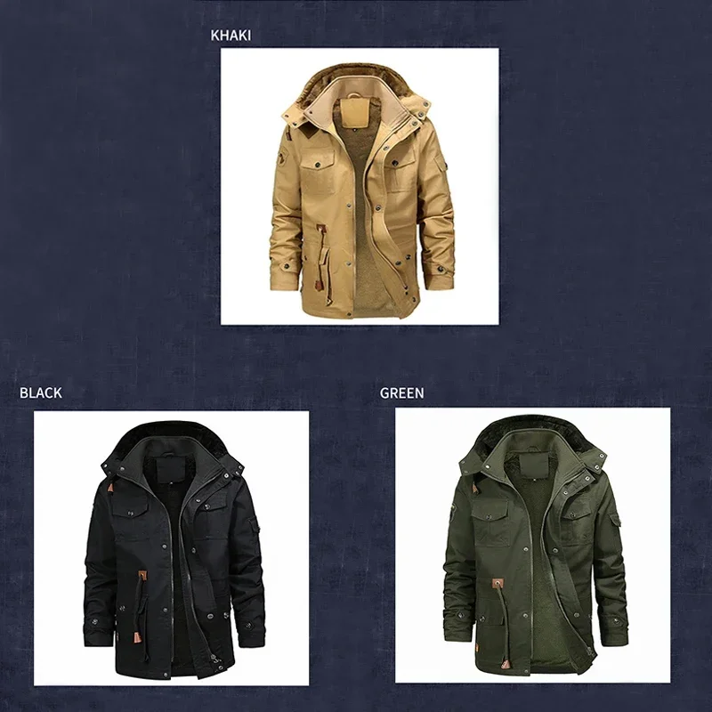Men Jacket Coats Fashion Trench Coat New Winter Casual Thick Overcoat Black Gentleman Jacket Male Long