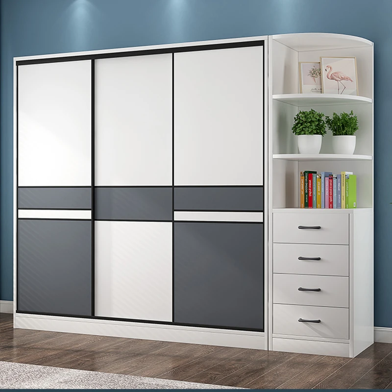 

Clothe Organizer Shelf Wardrobe Rack Drawers Sliding Doors Wardrobe Divider Wardrobe Women Wood Meuble De Rangement Decor
