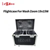 No Tax 2PCS Flightcase For Wash Zoom 19x15W RGBW Moving Head Light Rockcase LED Zoom Wash 19X15W Lyre Wash Beam Spot Only Case 5