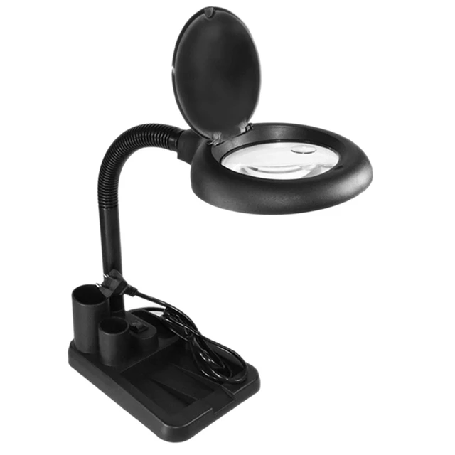 LED Magnifying Lamp 5X 10X Magnifier With Light Table And Desk Lamp Floor  Stand Adjustable Magnifying Magnifier Glass For Readin - AliExpress