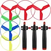 1pc Kids Pull String Flying Disc Propeller Helicopter Outdoor Toys Fun Game Sports Flying Spin Top Children Development Toy 4