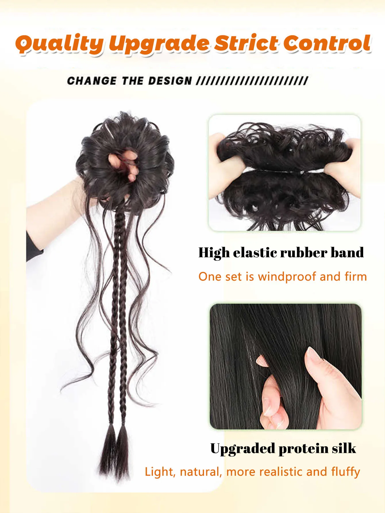 Synthetic Hair Bun Chignon for Women Black Brown