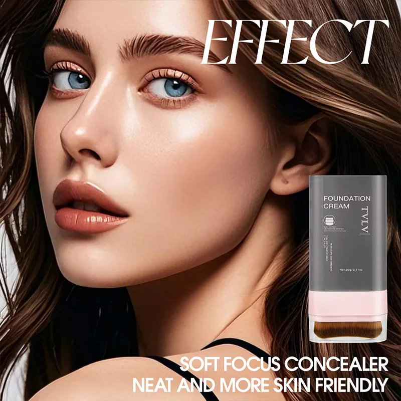 TVLV Concealing Foundation Stick 5 Shades Built-In Brush Cream Finish Lightweight Waterproof Formula sponge head concealer waterproof concealer makeup concealer face concealer concealer foundation cream
