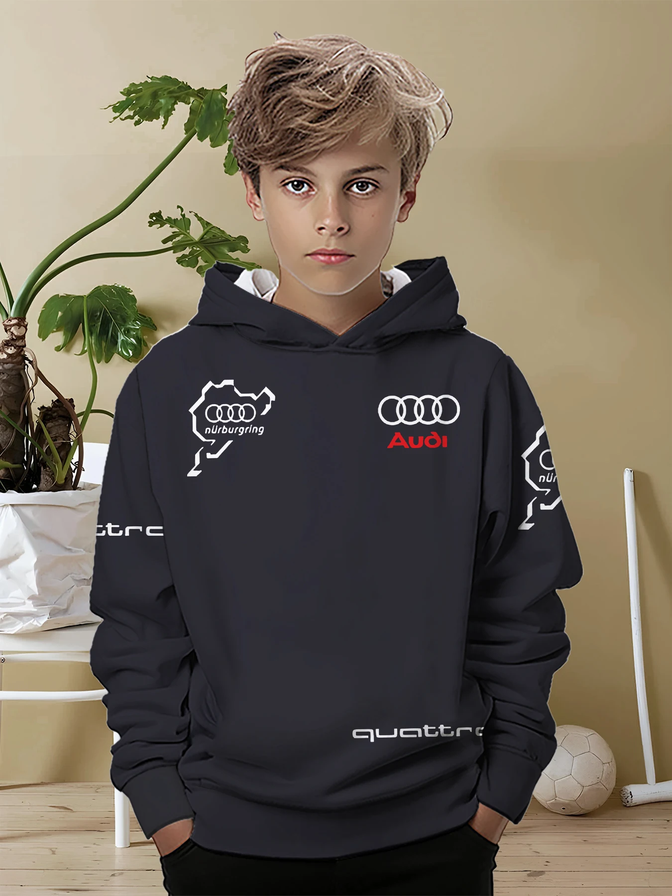 Sports Car A-audis RS 3D Print All Seasons Children Casual Sweatshirt Cool Pullover Tops Unisex Clothes Boy Girl Hoodies 2