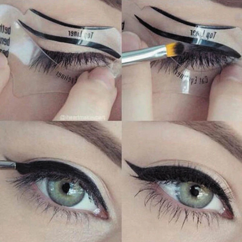 2/10PCS Eyeliner Template Make Up Tools Stencil for Arrow Eyeliner Helper Makeup Stencil Template To Delineate Eye Liner Drawing