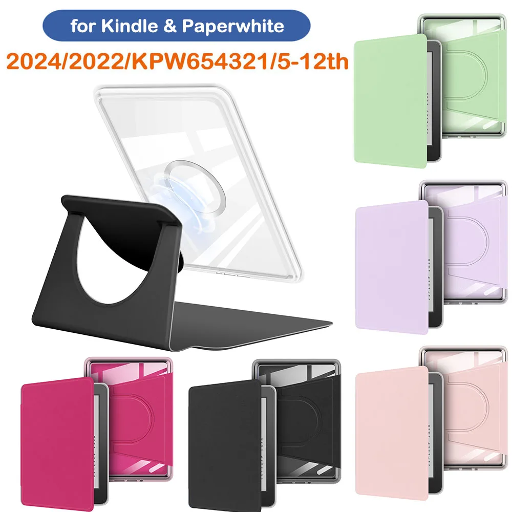 Acrylic Magnetic Bracket Case for Kindle Paperwhite 10th 11th 12th Generation 6 6.8 7 Inch Cover Pouch