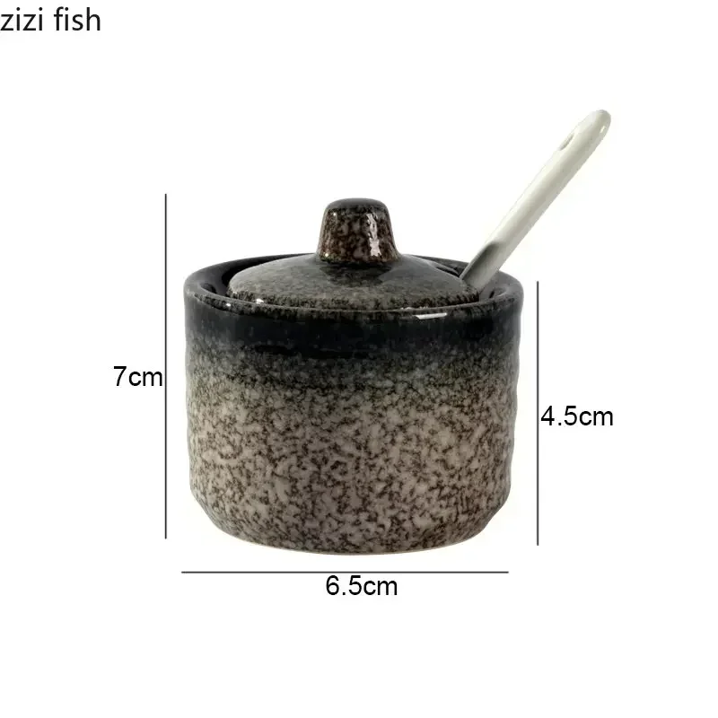 Ceramic Seasoning Jars Salt And Pepper Shakers Kitchen Spice Tools Organizer