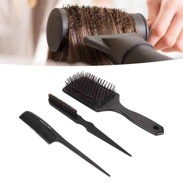 70mm) Locken Styling Kopf Massage Haarbürste Schwarz