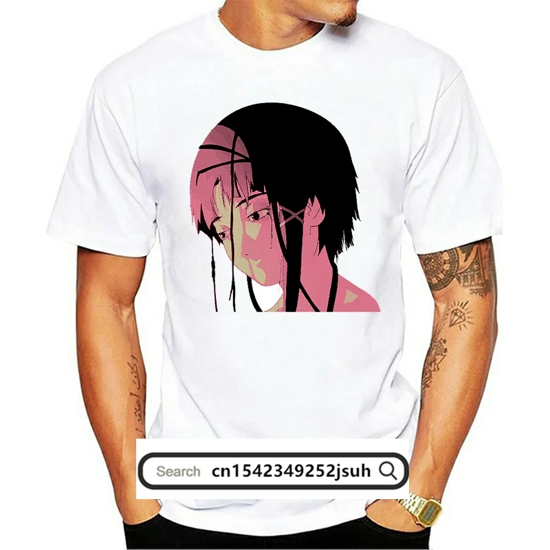 

Serial Experiments Lain Anime Sad Girl Printed Cotton Men's T Shirt Top Tee T Shirt Fashion