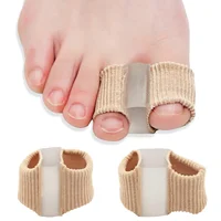 Gel Bunion Toe Separator W/Fabric Lining for Big Toe,Silicone Toe Spacers Breathable Toe Corrector Protector for Overlapping Toe 1