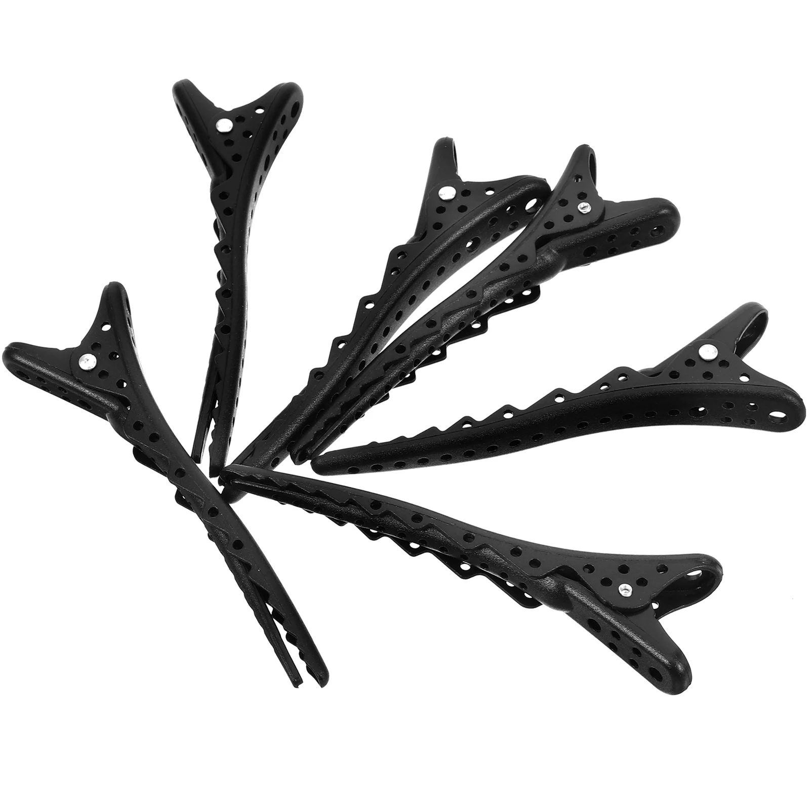 6 Pcs Hair Pins Care Auxiliary Tools Sectioning Clips Major Barber Salon Accessories Black Stylist Bill