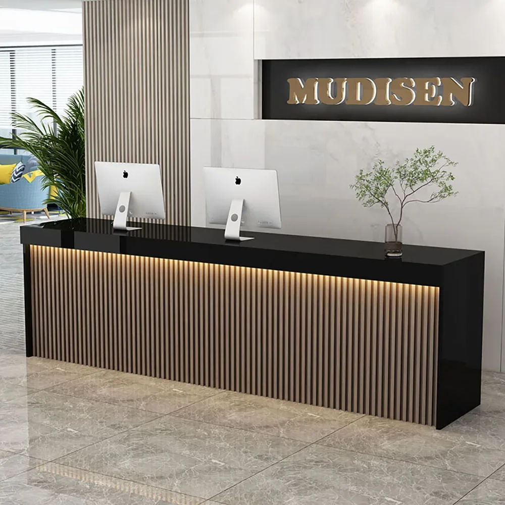 Delicacy Nordic Bar Counter Cabinet Modern Aesthetic Elegant Simple Reception Desks Unique Luxury Mostrador Commercial Furniture