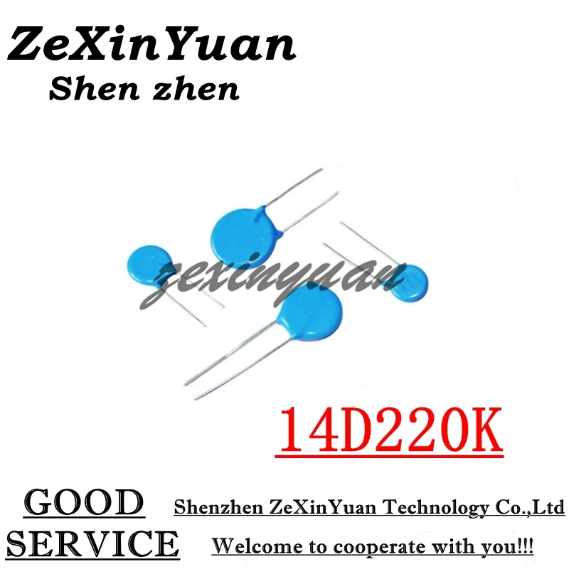 

10 шт./лот 14D220K 220KD14 14K220 22 В 14 мм варистор пьезорезистор