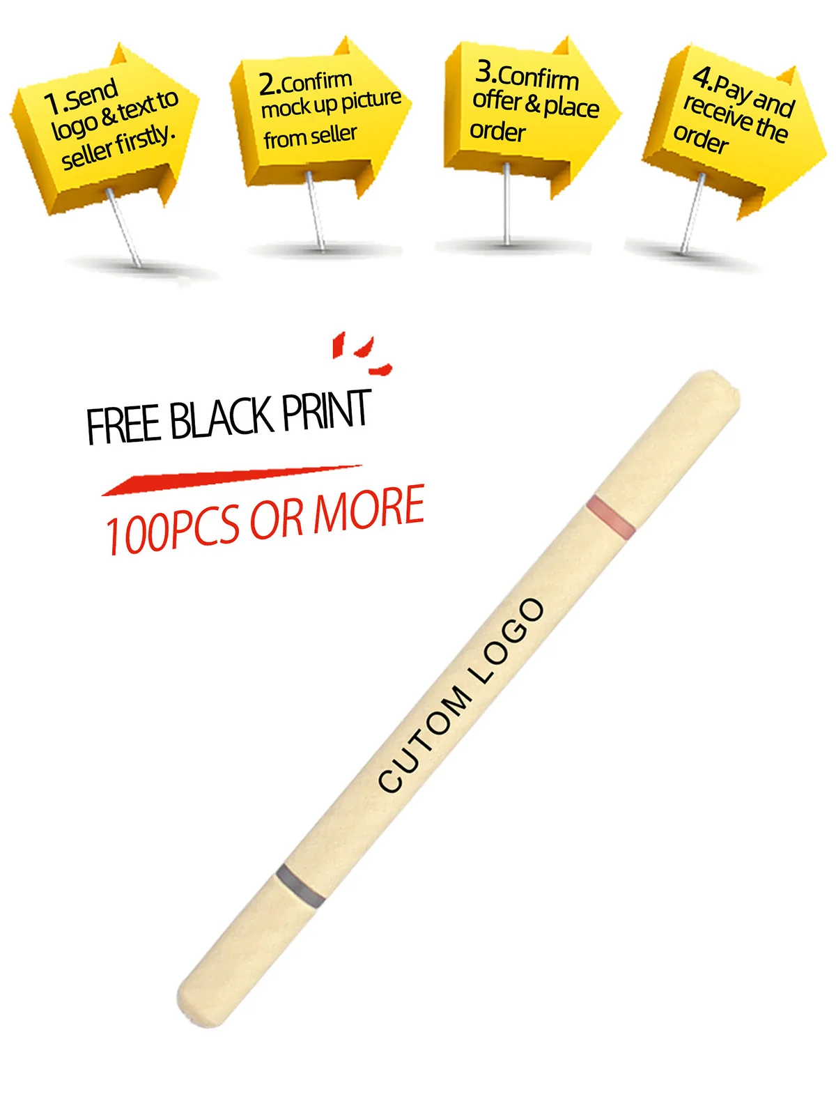 Dual Refill Eco Ball Pen Recycled Paper Ballpoint Pen Promotional Gift Pens Personalized Giveaway