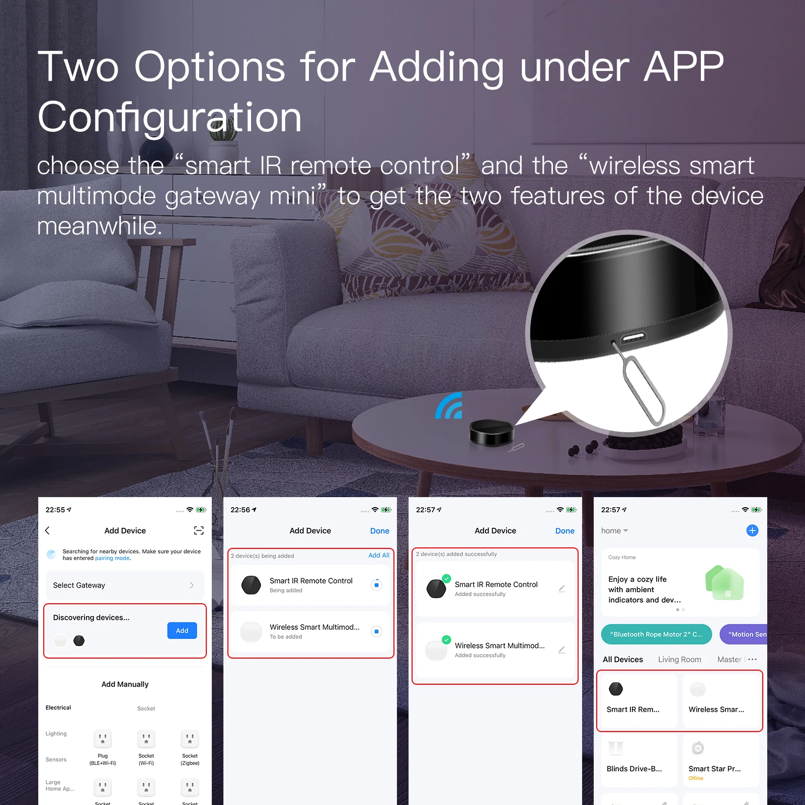 Tuya Smart Home WiFi 2 in 1 Wireless Multi-function BLE Mesh+ZigBee Gateway with 38K IR Remote Controller via Alexa Google Home zigbee gateway,smart gateway,smart infrared remote