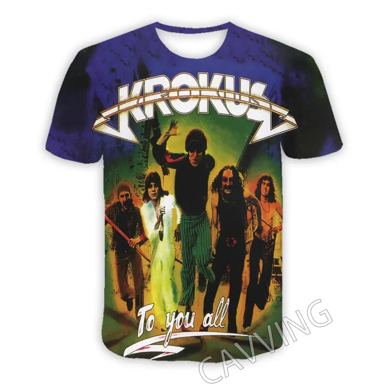 New Fashion Women/Men's 3D Print Krokus Rock Casual T-shirts Hip