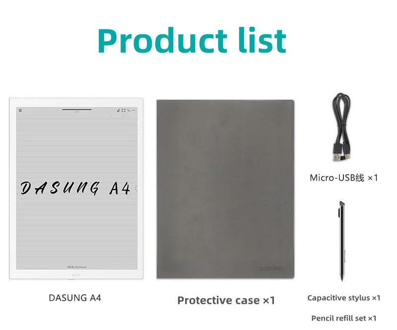 13.3 Inch DASUNG A4 einkebook e-note 2200x1650 Electronic Paper Display EPD Book DASUNG A4 eBook With White Black Green Pink