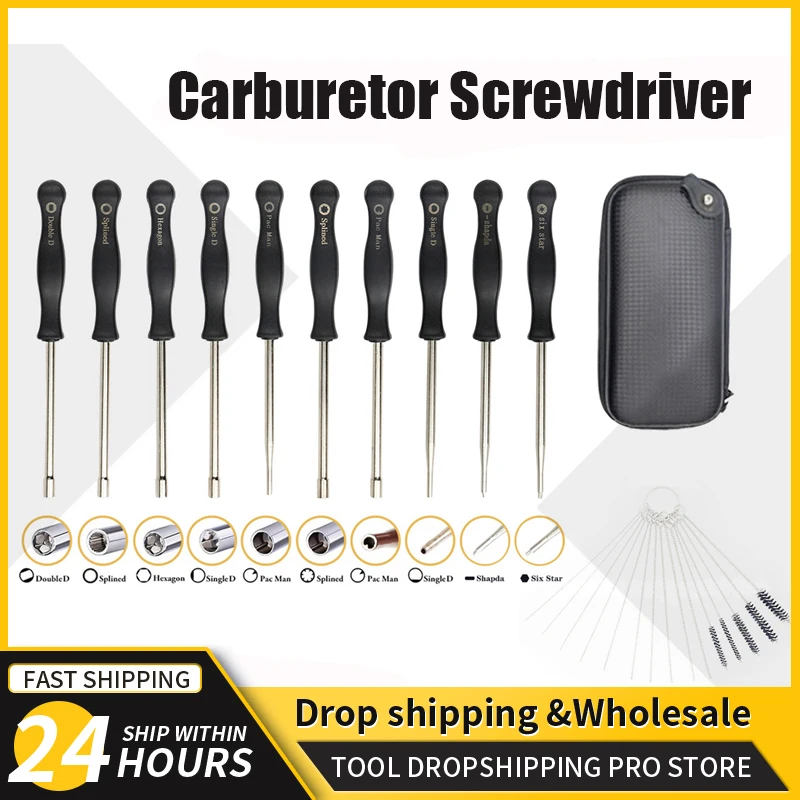 10/6pcs Carburetor Adjustment Tools Multi-head Tune-up Screwdriver Set Car Repair Motorcycle Accessories for Chainsaw Trimmer