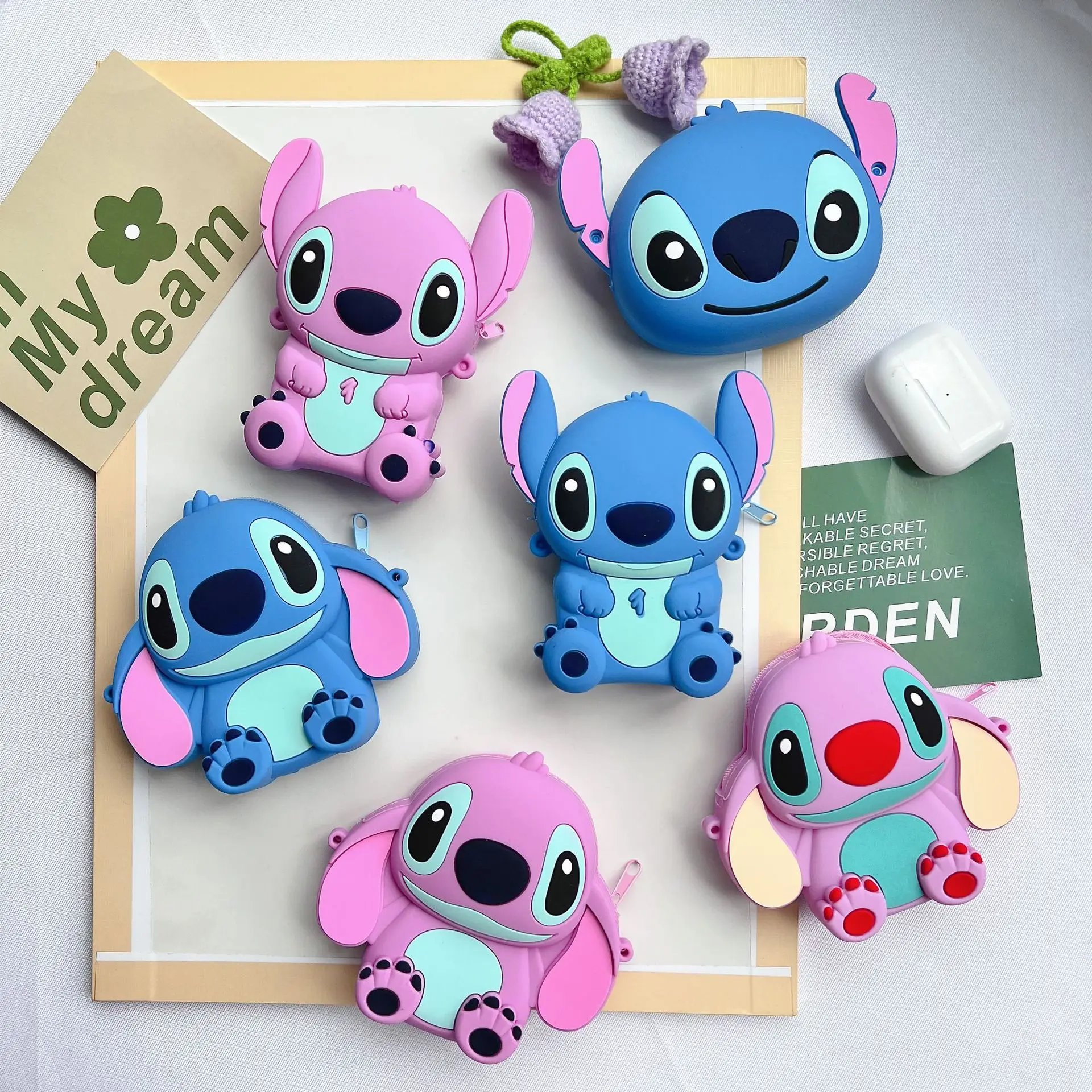 Kawaii Mini Disney Stitch Silicone Crossbody Bag Wallet Stich Purse  Christmas Gifts for Girls Children Cute Anime Figures - AliExpress