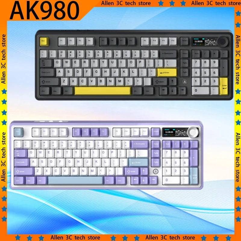 Original AJAZZ AK980 Mechanical Keyboard Wireless Tri-mode