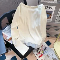 Femmes Y2K graphique à manches longues haut épaules dénudées partition musicale T-Shirt esthétique fée Grunge T-Shirt 2025 automne Streetwear 6