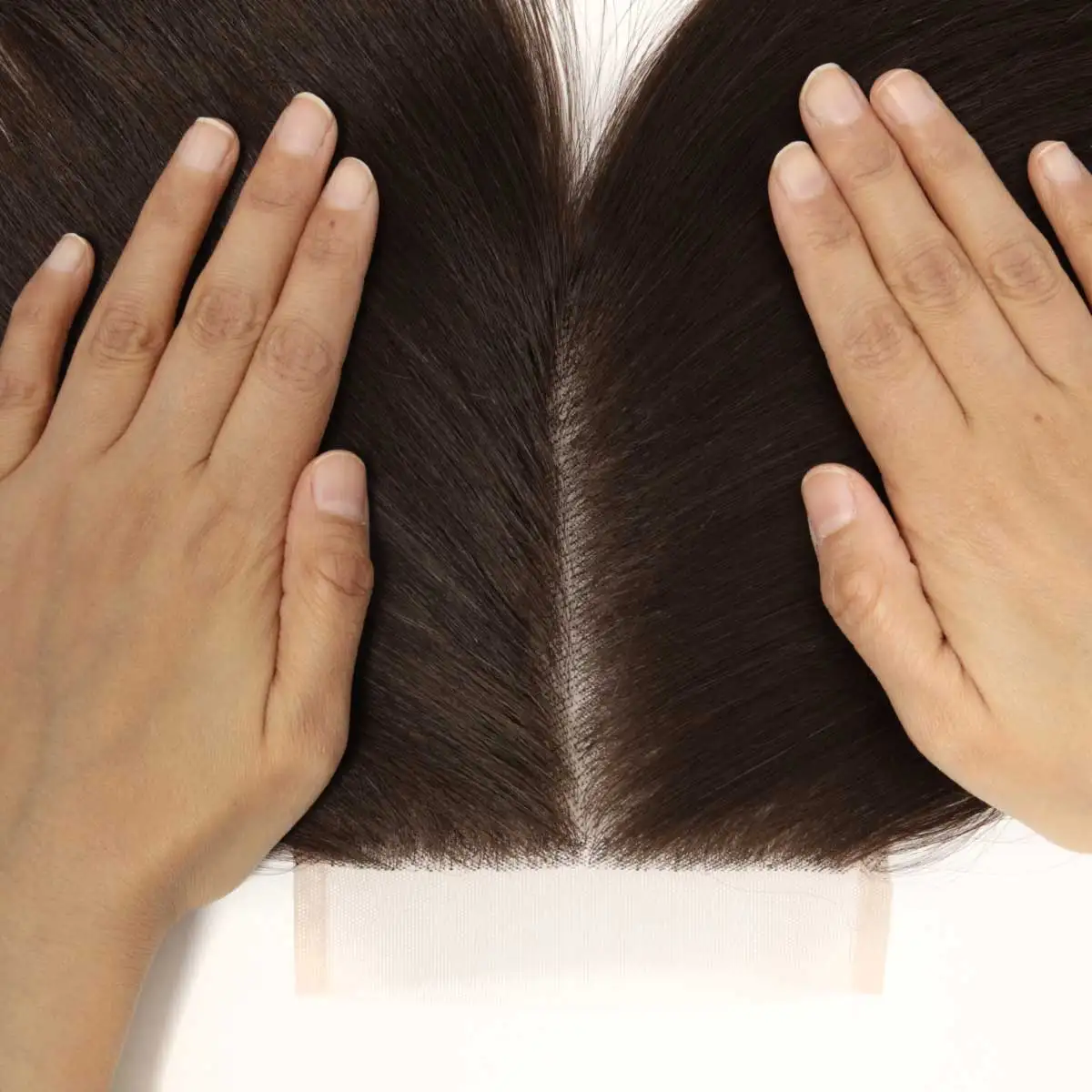 TUW27 Chiusura frontale in pizzo per donne Sistema di integrazione della rete dei capelli umani Soluzioni per la perdita dei capelli Lavoro senza cuciture con chiusure per capelli - immagine 4