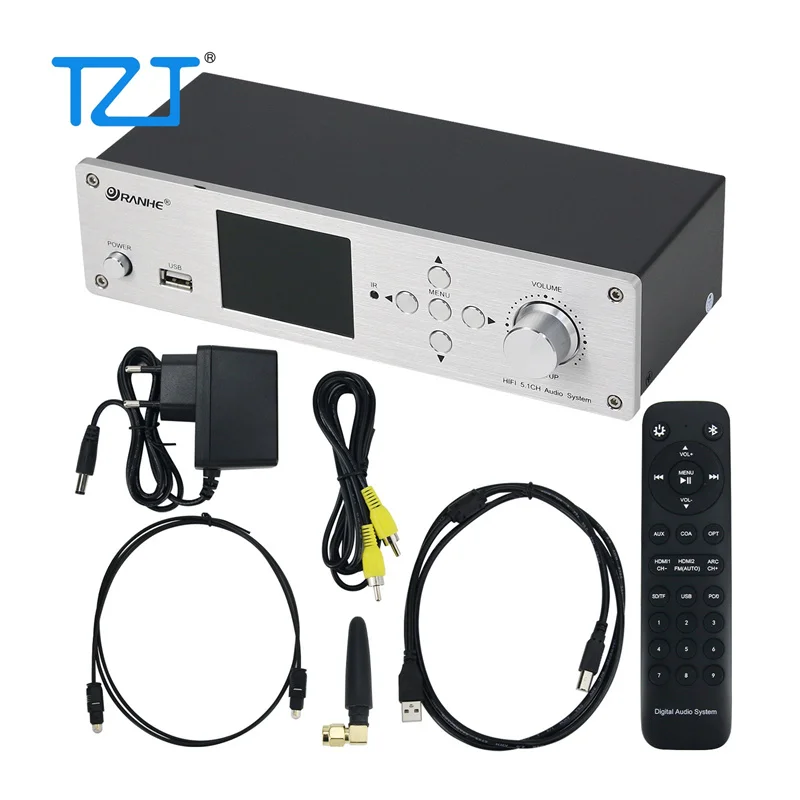 

TZT RH-899X Silvery/Black DSD USB Flash Drive Lossless Audio Player CS4354 Optical and Coaxial 5.1 Channel DTS Decoder