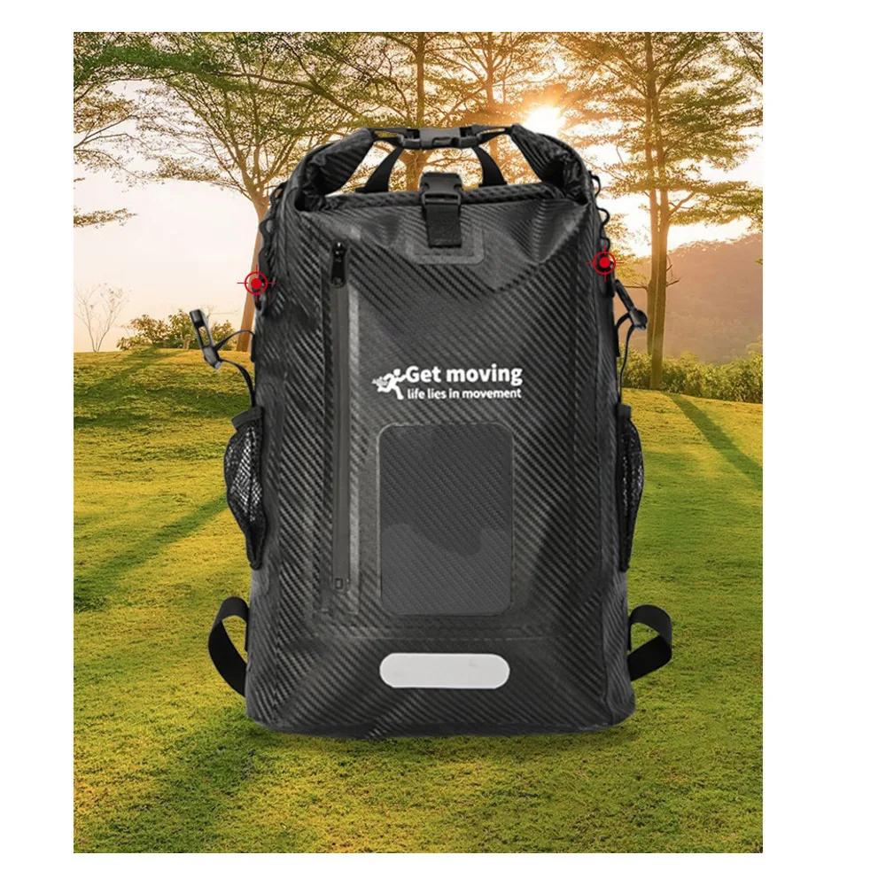 Waterdichte rugzak koolstofvezel mobiele telefoon transparant venster opbergtas strandtas, outdoor sporttas_voghion.com