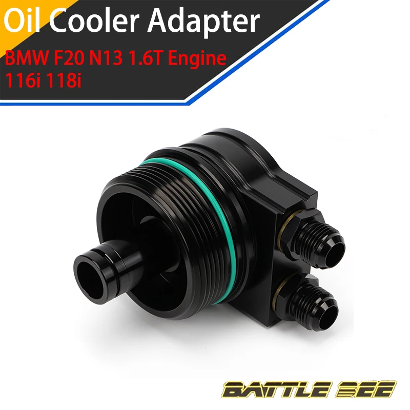 

Aluminum Oil Cooler Sandwich Plate Adapter For BMW F20 N13 1.6T Engine 1Series 116i 118i Oil Cooler Filter Adapter Connector