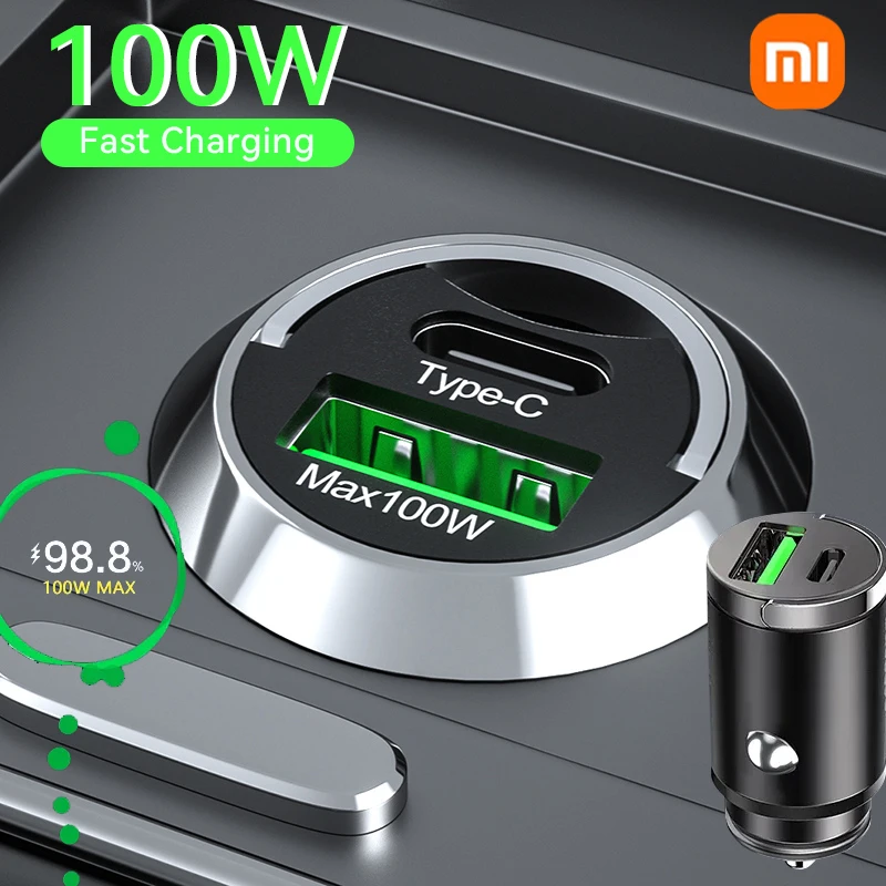 

Xiaomi Mijia 100W Car Charger PD 30W Fast Charging QC3.0 Mini USB Type C Car Phone Charger For Samsung IPhone Xiaomi 2023