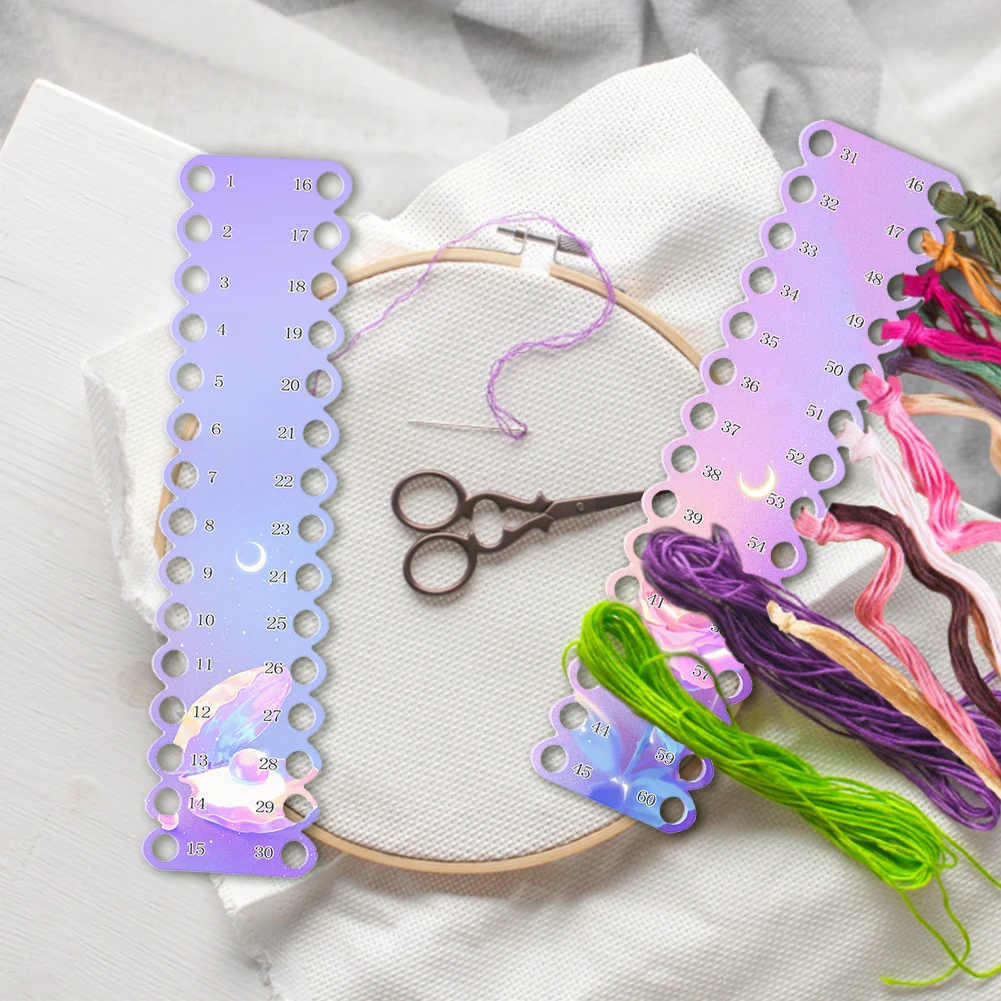 2 4pcs Row Line Tool Craft 30 Hole Yarn Organizer Acrylic Cross Stitch