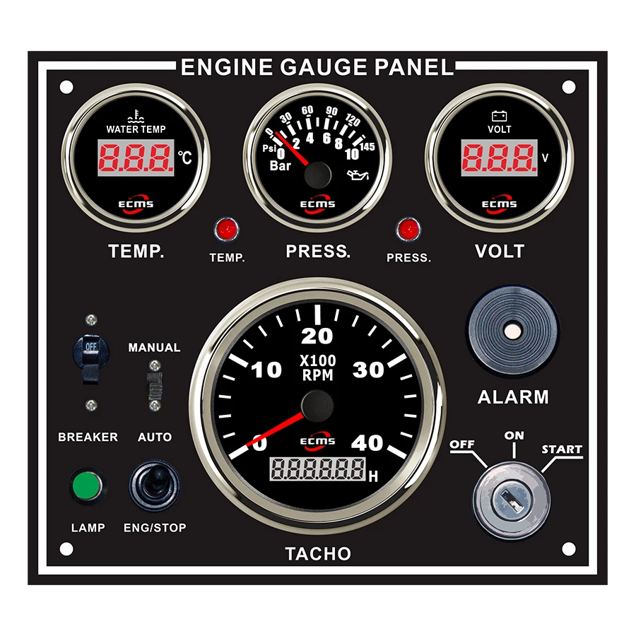 300*190 Mm ECP Waterproof Marine Instrument Panel Boat Instrument Panel Boat Dashboards