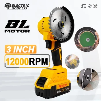 Brushless Circular Saw Metal Steel Cutting Grinder Mini Cordless Angle Grinder Electric Tool For Dewalt 20V Battery Pin